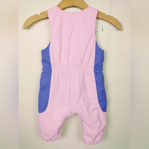 Columbia Snowsuit Pink 12M Jacket Bib Set Waterproof Fleece Hood Pockets - Picture 8 of 14